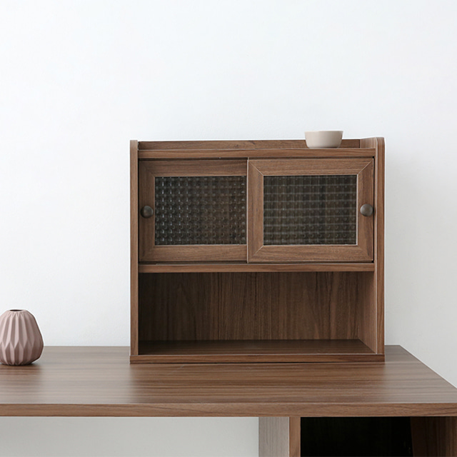 폴라보 미니수납장 좁은 2문 SHM4247SL 470x200x420mm, 2단, 미들브라운 0442.0000 - 상세 이미지 2
