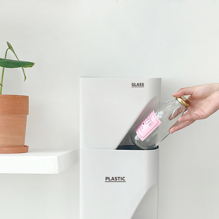 빌드 원룸 분리수거함 재활용 분리수거 쓰레기통 중형 2개세트