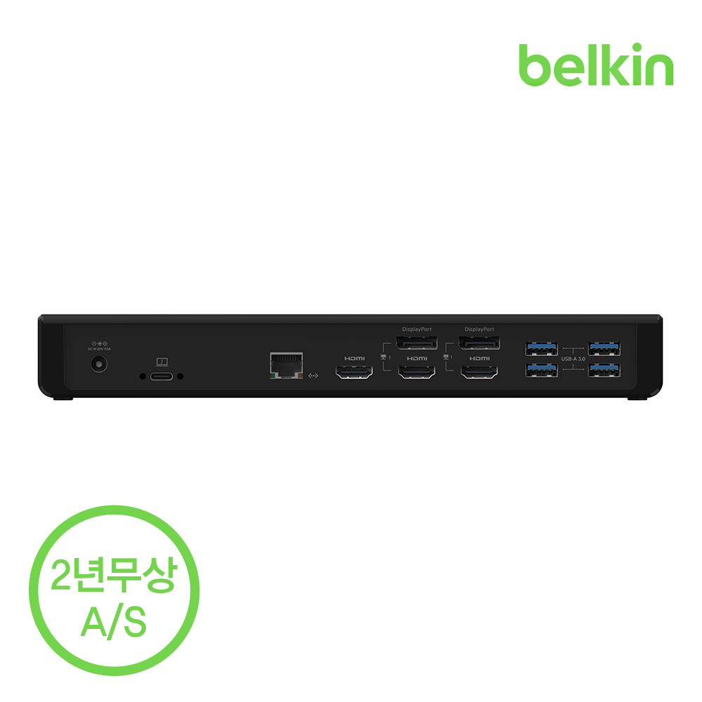 벨킨 유니버셜 USB-C 트리플 디스플레이 독 도킹스테이션 멀티허브 85W 전원공급 4K INC007 맥북 에어 M4 갤럭시북5 프로 호환 - 상세 이미지 3