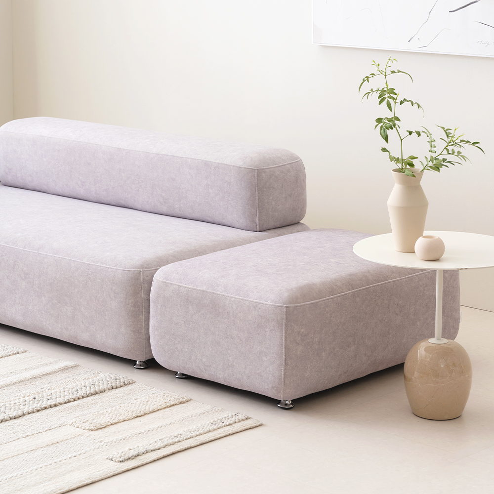 (희망일배송) 몽쉘 모듈형 기능성 조야 패브릭 소파 핑크믹스, 3인용