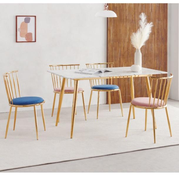 고급 아파트 신혼집식탁 4인용 세라믹 식탁 세트 화이트