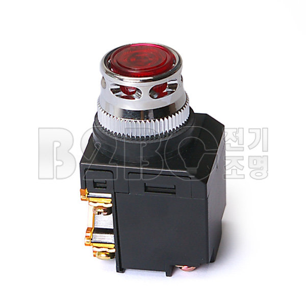 건흥전기 조광형 누름버튼 스위치 KH-514 30파이 적색 - 상세 이미지 4