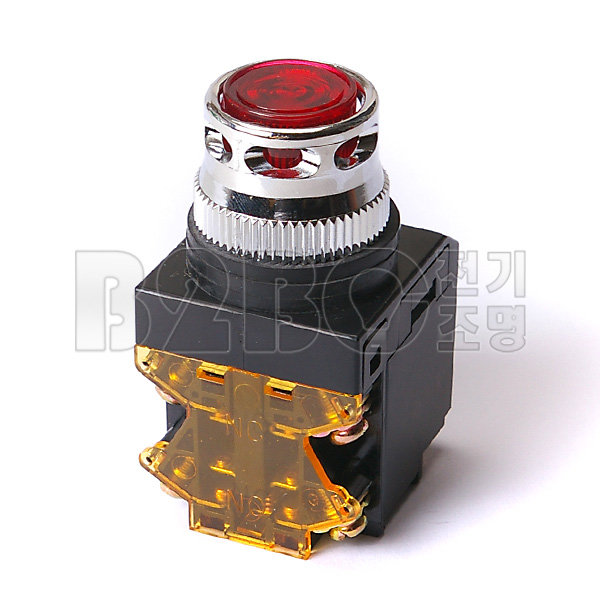 건흥전기 조광형 누름버튼 스위치 KH-514 30파이 적색 - 상품 이미지