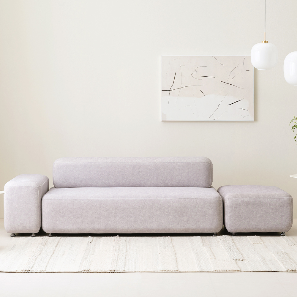 [웰퍼니쳐] 몽쉘 아쿠아텍스 조야 기능성 패브릭 모듈 3인 소파