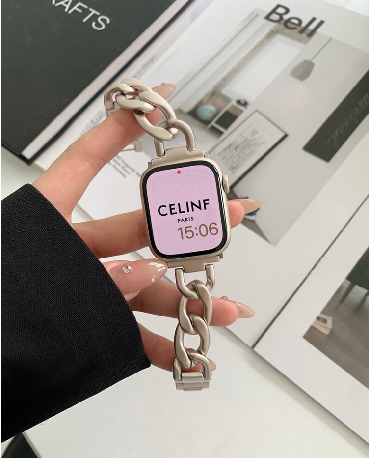 애플워치 메탈 체인스트랩 스타라이트 10 8 7 se 2 40mm 41mm