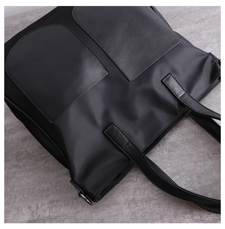 가죽 포켓 프라다천 남녀 가벼운 나일론 소재 대용량 빅사이즈 도트백 출근 대학생 책 가방