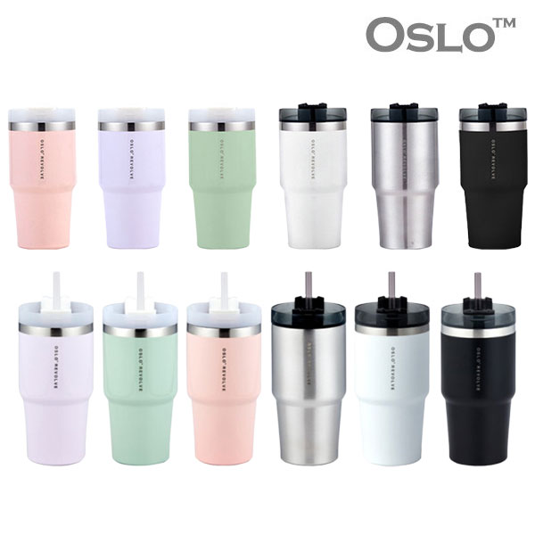 오슬로 리볼브 핸들형 600ml 빨대 대용량 스텐 이상민 텀블러 보온보냉 리유저블컵 - 상세 이미지 5
