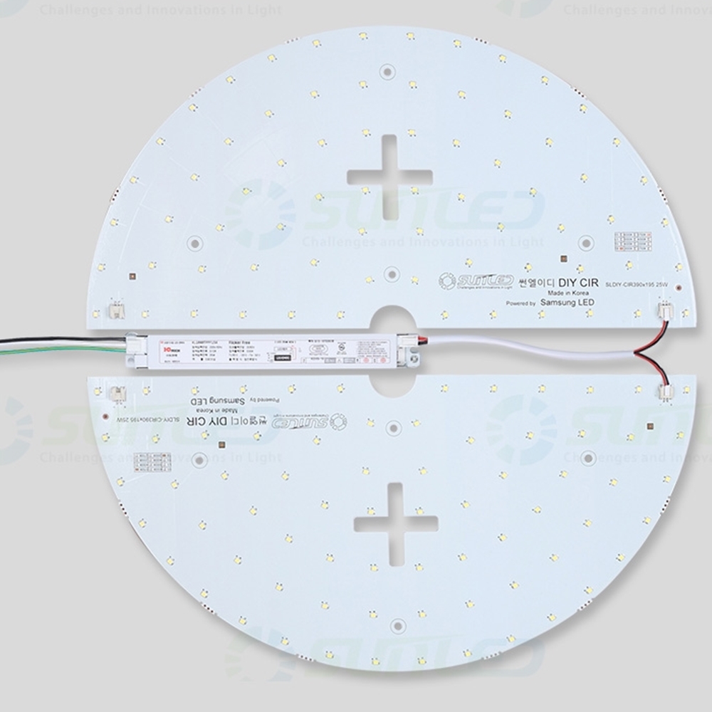 국산 LED모듈 램프 자석부착식 원형방등 50W KS안정기 리폼 전등 PCB기판 DIY