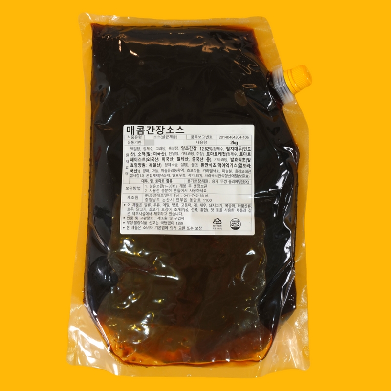 상경식품 간장치킨소스 매콤간장소스 2KGX5봉지 BOX 매운맛 - 상품 이미지