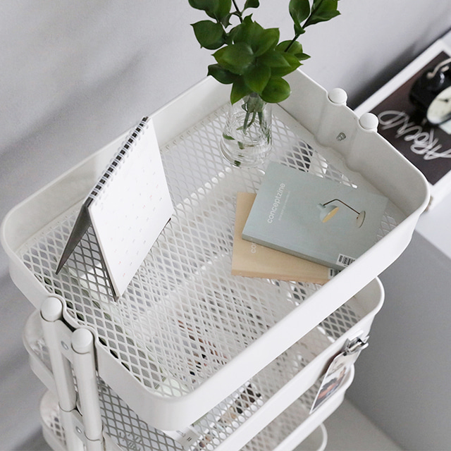 롬비 트롤리 카트 5단 화이트 2070.0108