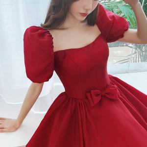 리본 셀프웨딩 2부 약혼 파티 연주회 피로연 스냅촬영 이브닝 레드드레스 착용 후기 | 사이즈/핏 총정리 - 상품 이미지 3