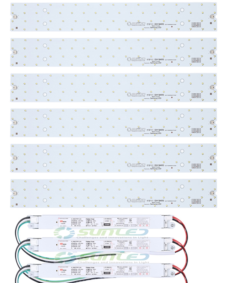 국산 LED모듈 램프 자석부착식 거실등 150W KS안정기 주광빛 리폼 전등 PCB기판
