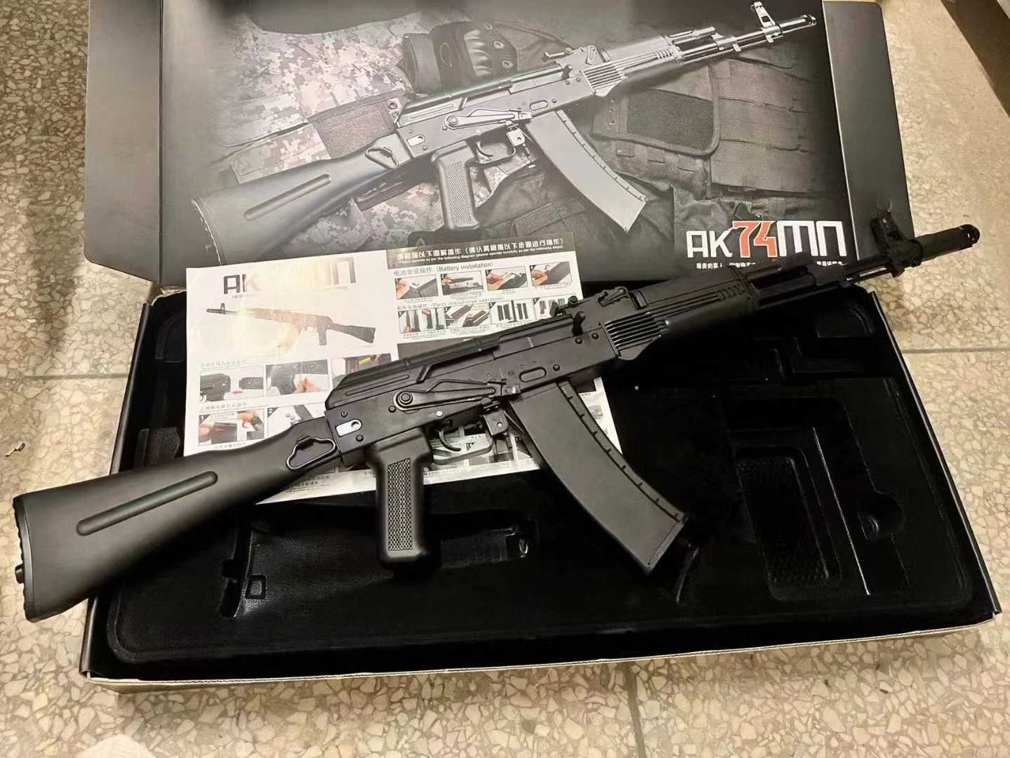 Renxiang 렌시앙 AK74mn 수정탄 전동건 나일론바디 메탈 기어 파츠 접이식스톡 - 상세 이미지 3