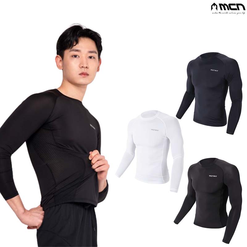 MCN 자전거이너웨어 베이스레이어 민소매 반팔 긴팔 이너웨어 화이트 - 상세 이미지 3