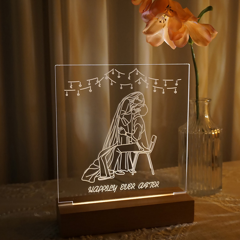 아크릴 무드등 제작 드로잉 기념일선물 커플선물