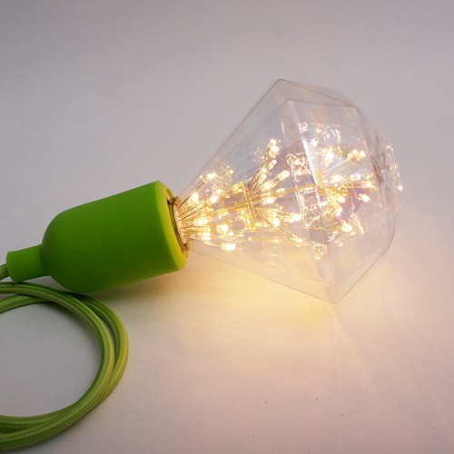 LED 에디슨 전구 투명 눈꽃 ST64 2W 유리 볼전구 카페 램프 - 상세 이미지 2