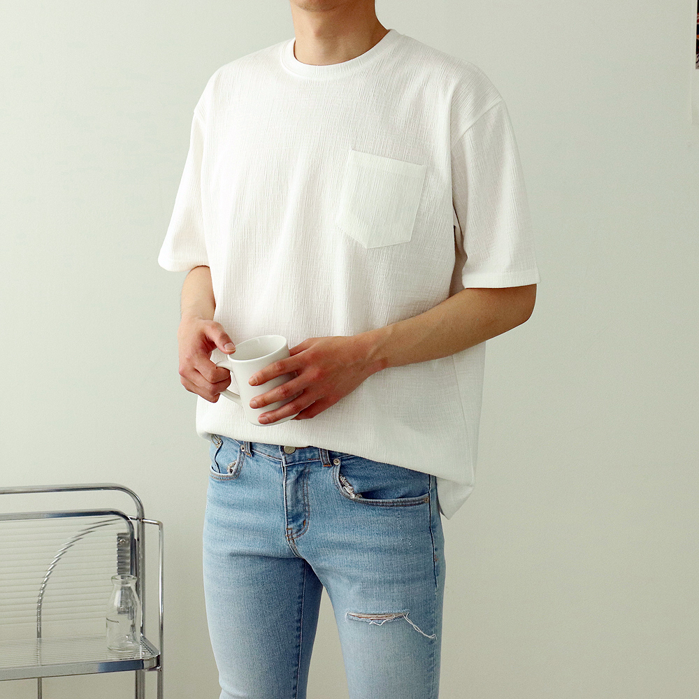 1+1 남자반팔티 구김없는 빅사이즈 남성오버핏반팔 - 상세 이미지 2