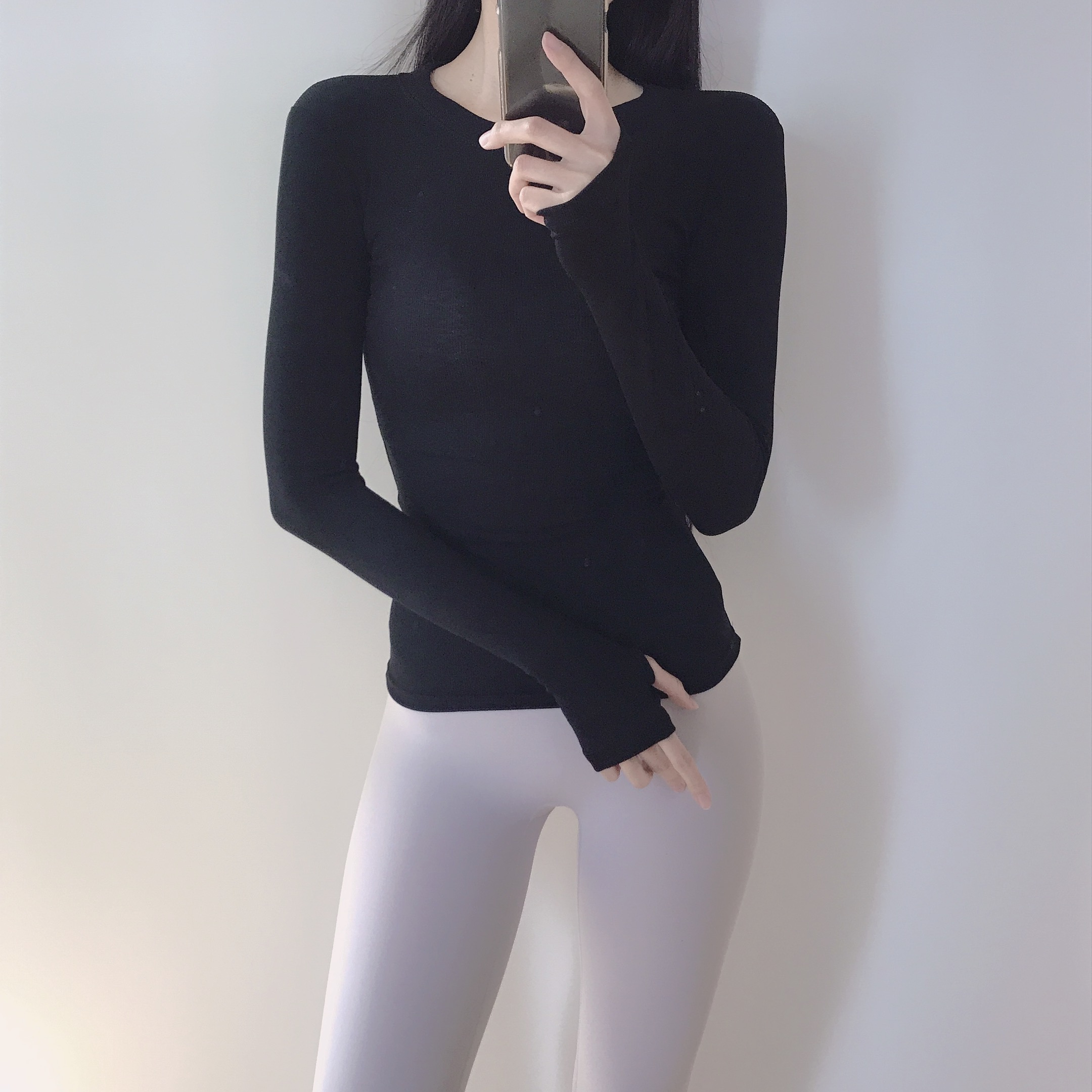 로라벨 베스트 필라테스복 요가복 여성 필라테스 요가 상의 티 운동복 유넥 크롭 5부 반팔 - 상세 이미지 5