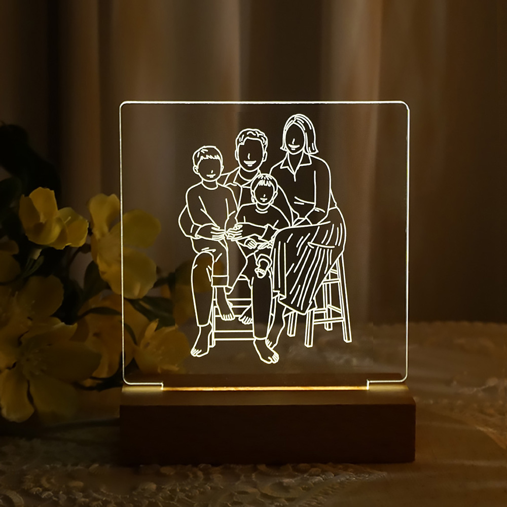 아크릴 무드등 제작 드로잉 기념일선물 커플선물 제품 이미지