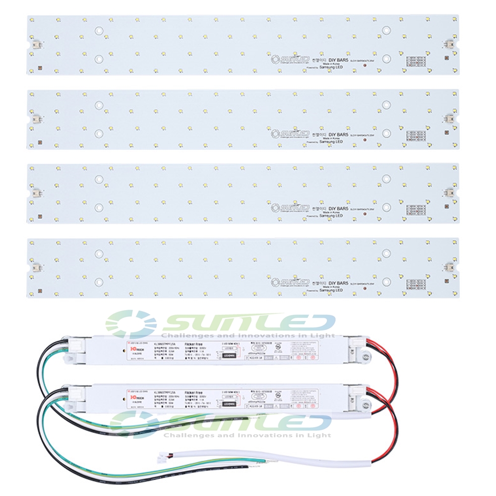 국산 LED모듈 램프 자석부착식 거실등 100W KS안정기 리폼 전등 PCB기판 DIY셀프