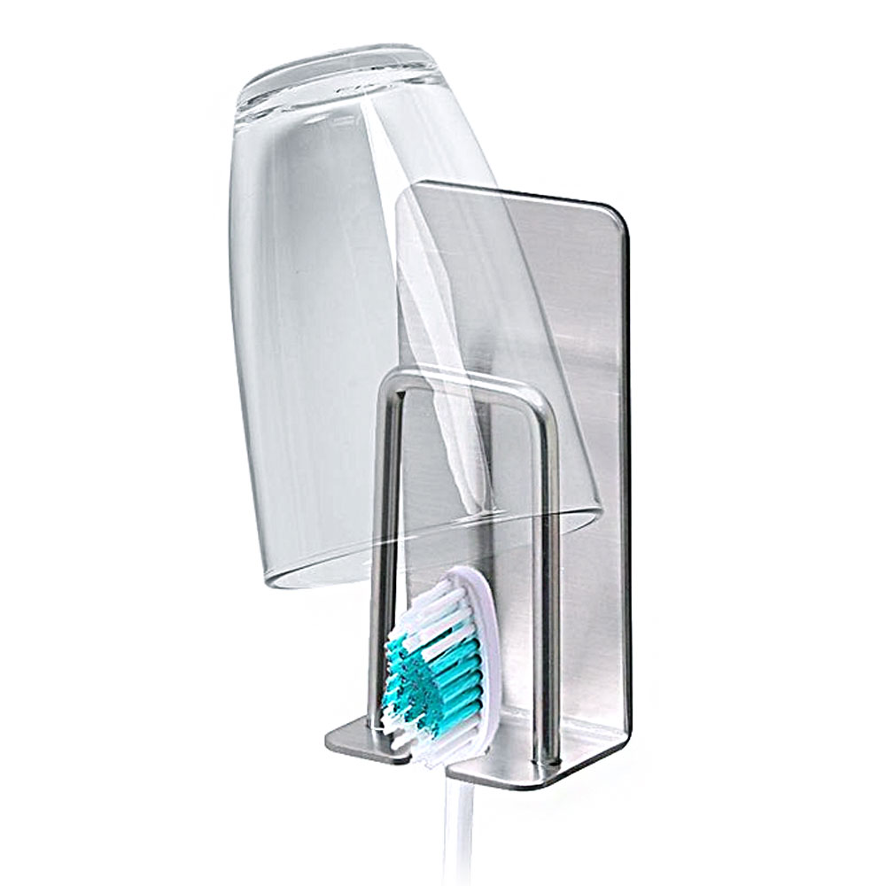 스텐 칫솔 꽂이 거치대 양치컵걸이 거꾸로양치컵