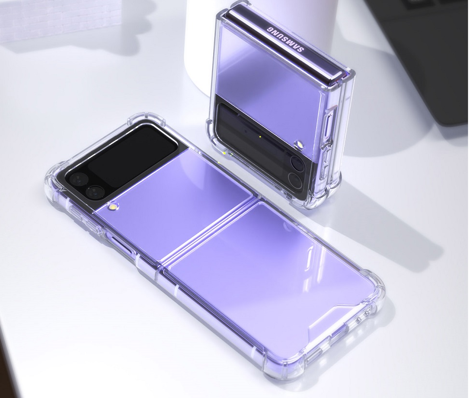 갤럭시 Z플립4 케이스 플립4 투명 크리스탈 하드 - 상세 이미지 2