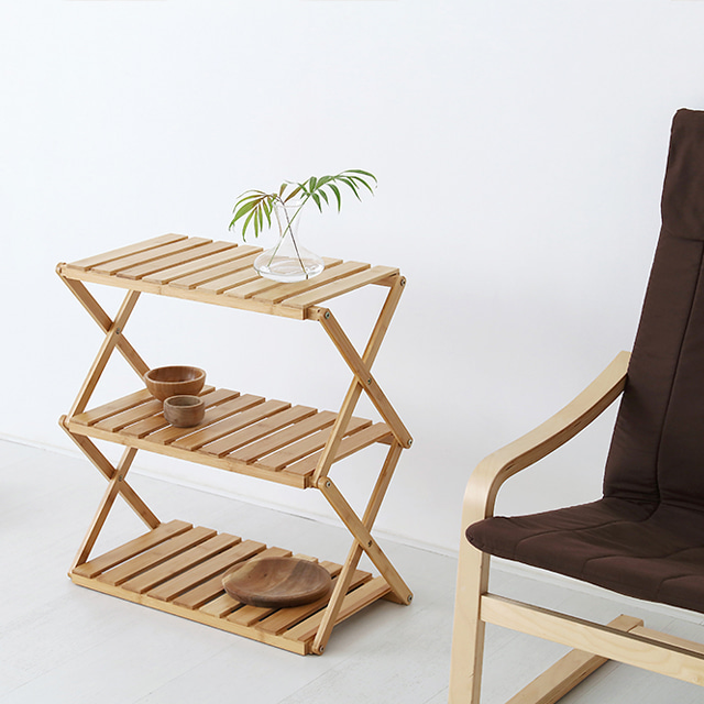 JAWAL 선반 600 넓은 대나무 600mmx320mmx660mm, 3단, 7925.0907 - 상세 이미지 3