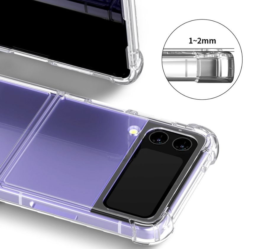 갤럭시 Z플립4 케이스 플립4 투명 크리스탈 하드 - 상세 이미지 3