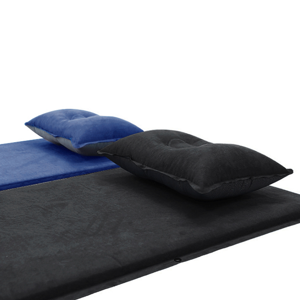 캠핑 차박 자충베개 휴대용 스웨이드 에어필로우 네이비