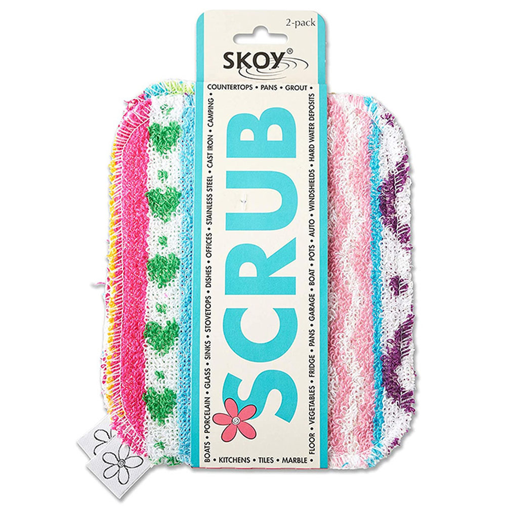 스코이 스크럽 주방 수세미 2개입 찌든때 틈새 세척 Skoy - 메인 이미지
