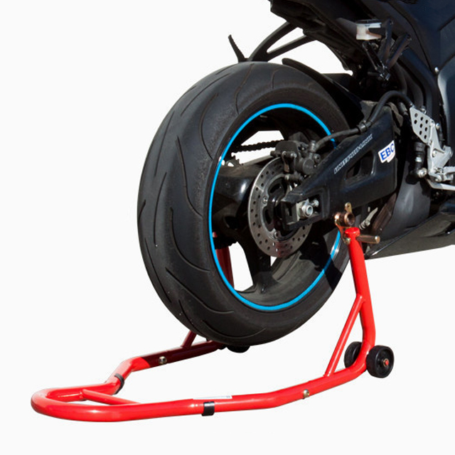 유격없는 오토바이 스탠드 바이크 정비 리프트 리어스탠드 레드 이미지 3