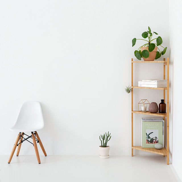 JAWAL 원목코너선반 WFR133B 대나무 340mmx340mmx990mm, 4단, 9975.1645 - 상세 이미지 4
