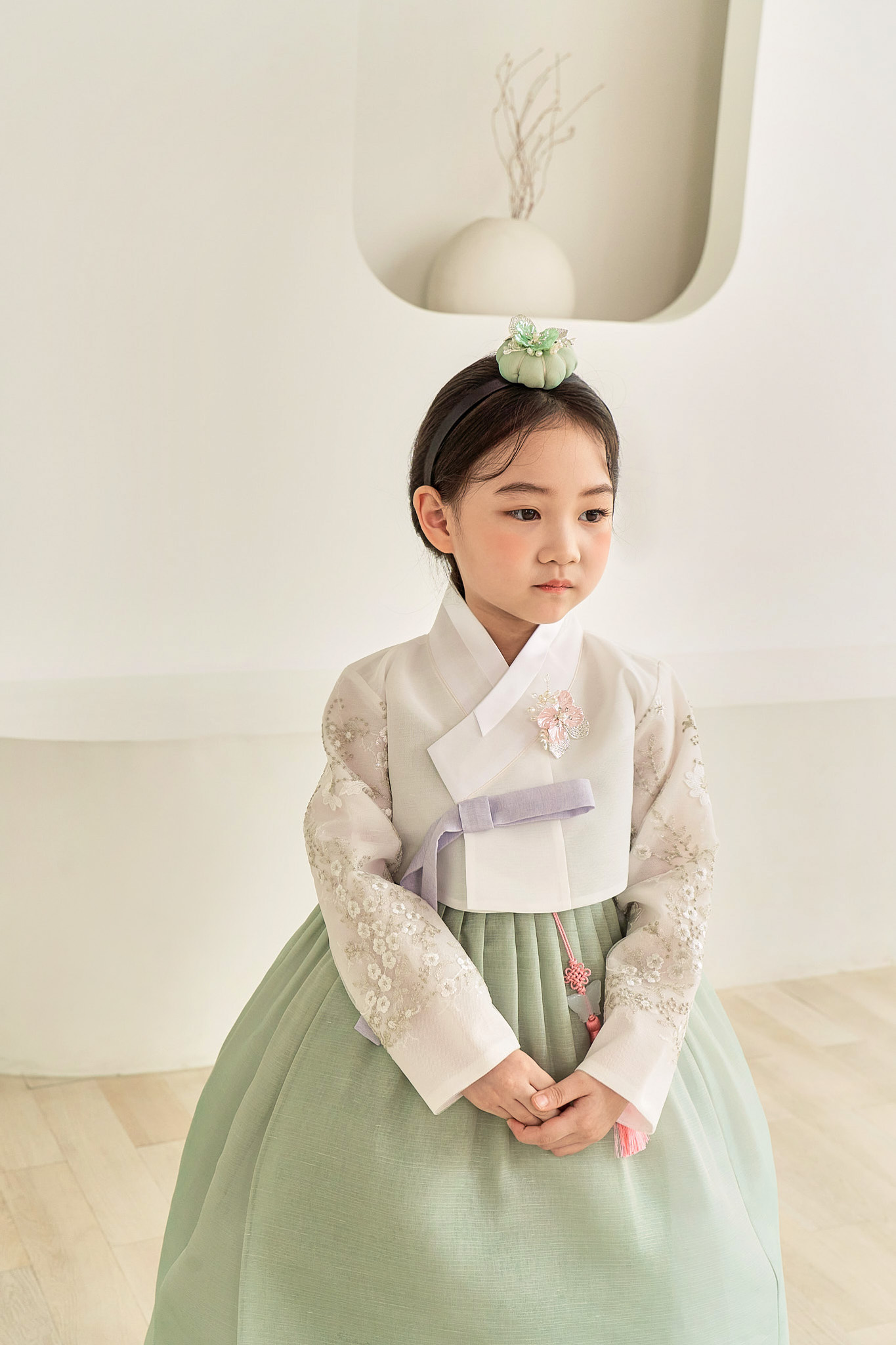 민한복 여우별아씨 프리미엄 전통 여아 남아 고급 한복 설빔 어린이 아동 돌 백일 아기 드레스 유아 - 메인 이미지