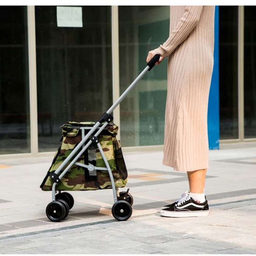 저상형 개모차 낮은 강아지 유모차 휴대용 개모차 소형견 유모차