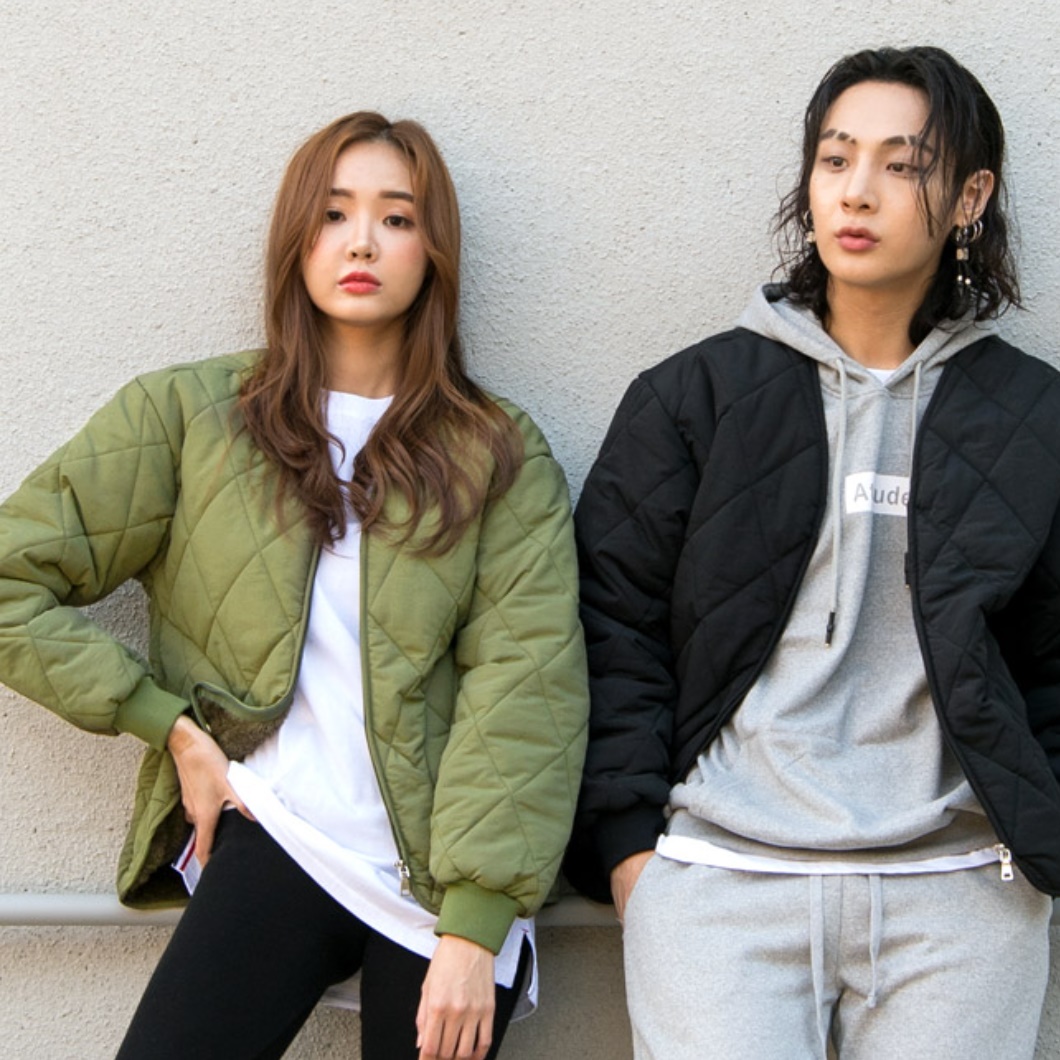커플 보아 깔깔이 잠바 군용 군인 패션 사제 군복 군대 깔깔이 남자 여자 공용 퀄팅 점퍼 - 상세 이미지 4