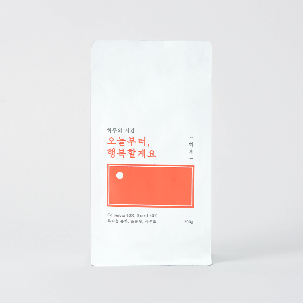 하루블랜드 커피원두 200g 고소한 신선한 당일로스팅 분쇄 가루