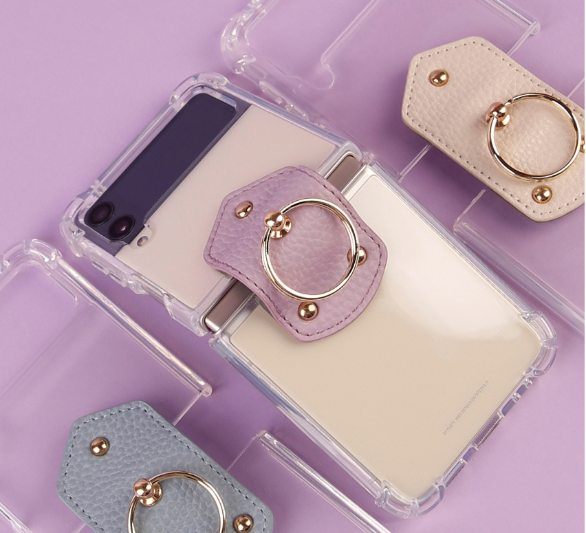 갤럭시 Z플립4 케이스 플립4 투명 링 슬림 고리 - 상세 이미지 2