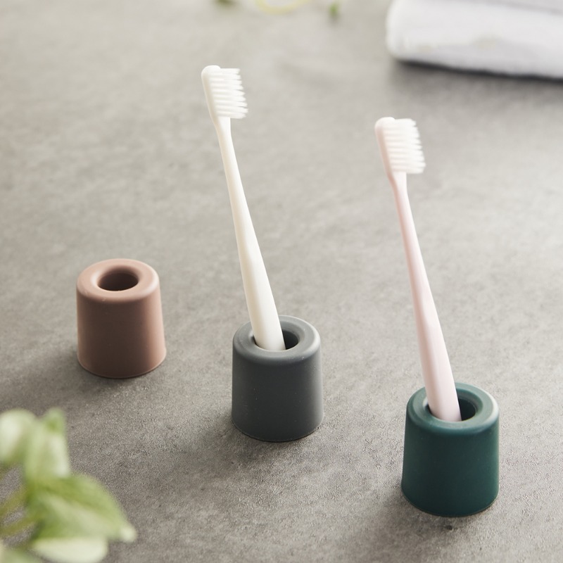 국산 플라이토 실리콘 욕실 화장실 칫솔 꽂이 홀더 거치대 파스텔