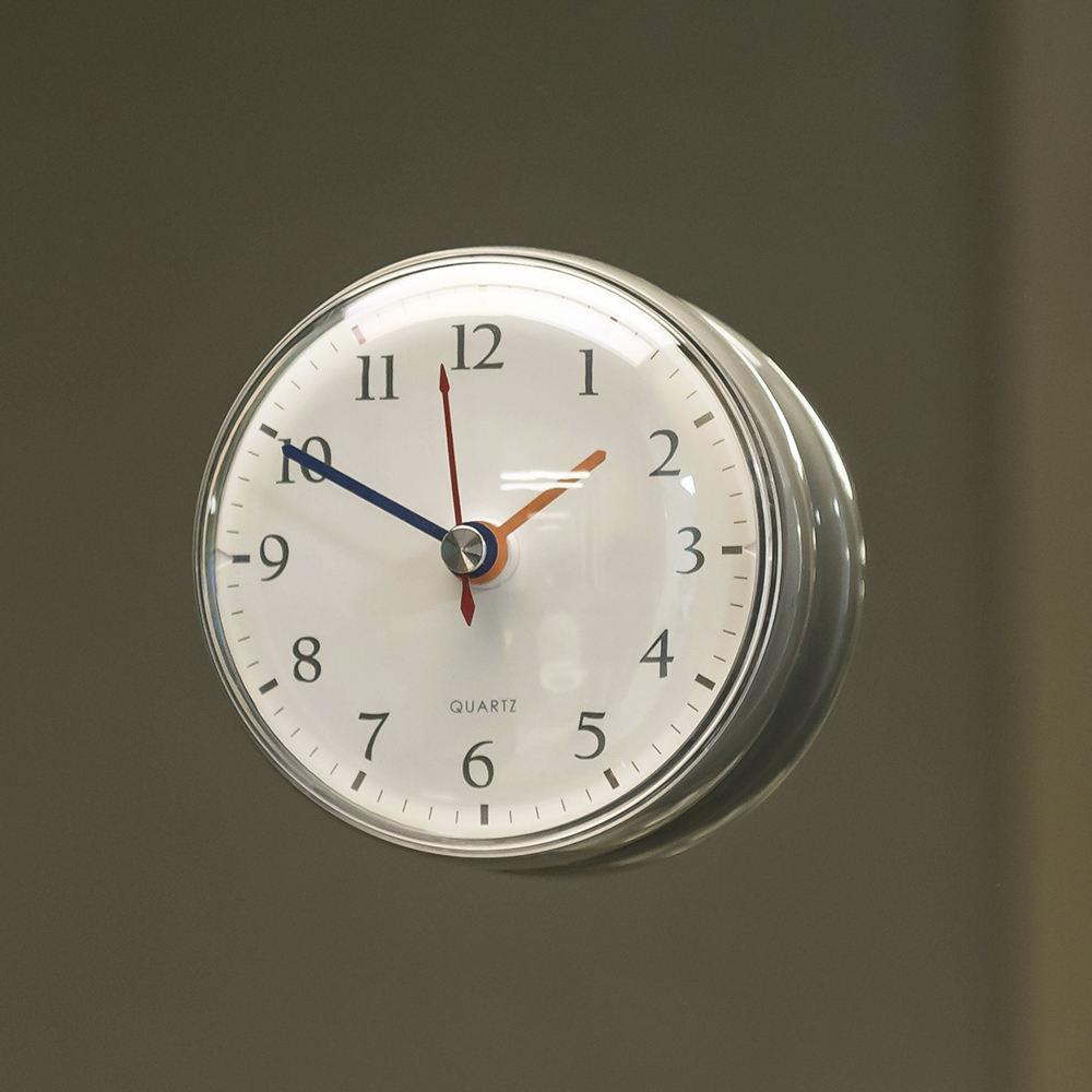 플라이토 국산 욕실 주방 화장실 방수 시계 벽걸이 흡착 무소음 벽시계