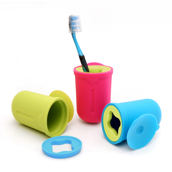 국산 플라이토 실리콘 욕실 화장실 칫솔 꽂이 홀더 거치대 파스텔