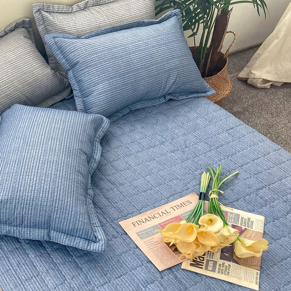 소프트 세미마이크로 누빔 매트리스 커버 먼지없는 항균 원단 클릭 그레이 SS