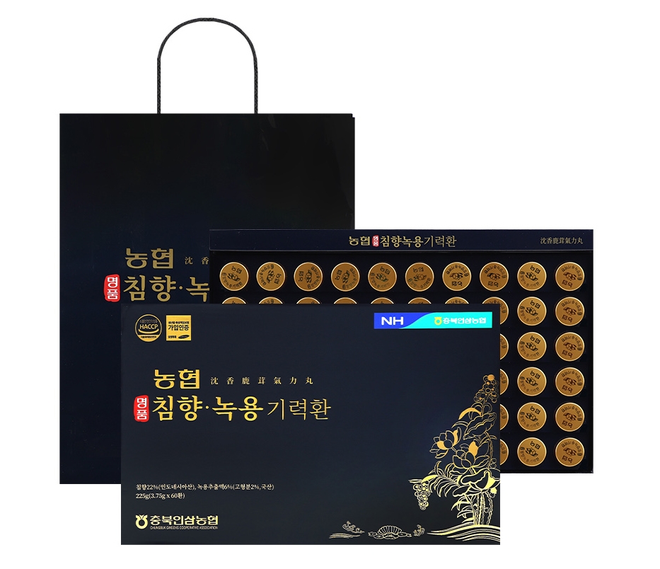 22% 농협 명품 침향환 녹용기력환 추석선물세트 부모님 건강식품 침향 효능 공진단경옥고상자