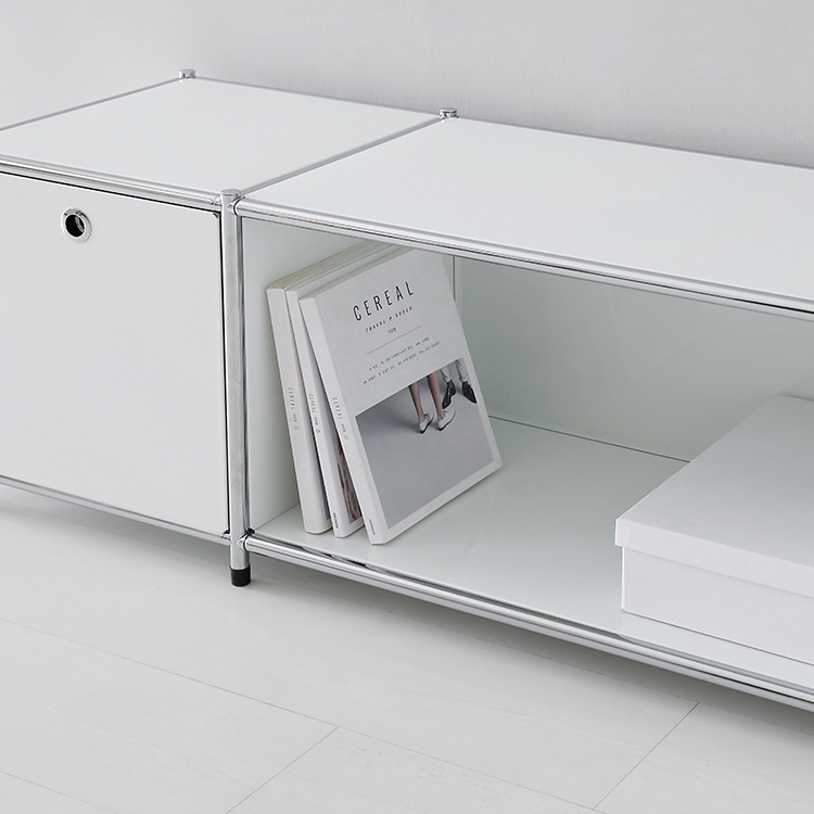 심플리 1x3 수납장 2문 BC014 1525mmx400mmx445mm, 1단, 화이트 8149.8712 - 상세 이미지 5