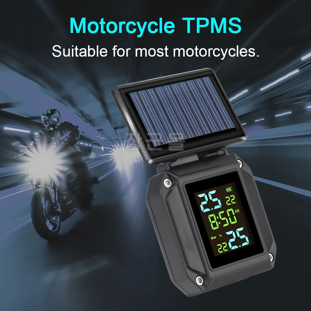오토바이 TPMS 타이어 공기압 압력 센서 태양열충전 - 상세 이미지 2