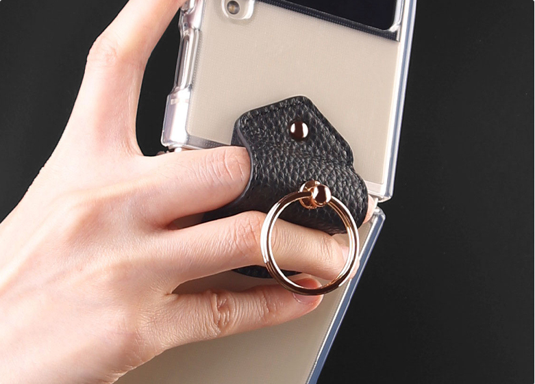 갤럭시 Z플립4 케이스 플립4 투명 링 슬림 고리 - 상세 이미지 3