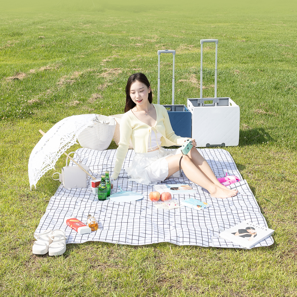 할메이드 방수 피크닉 캠핑 소풍 한강 휴대용 돗자리 매트 옐로우 중형 150x200 - 상세 이미지 2