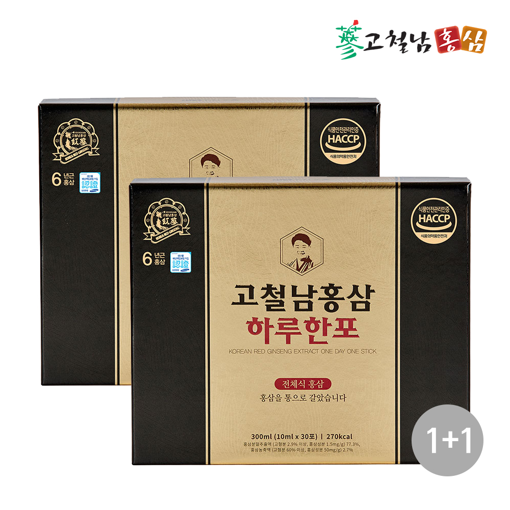 짜먹는 전체식 홍삼 스틱 하루한포 30포, 2개