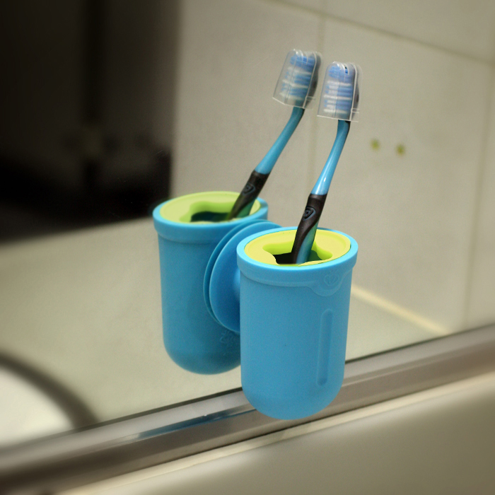 국산 플라이토 실리콘 욕실 화장실 칫솔 꽂이 홀더 거치대 파스텔