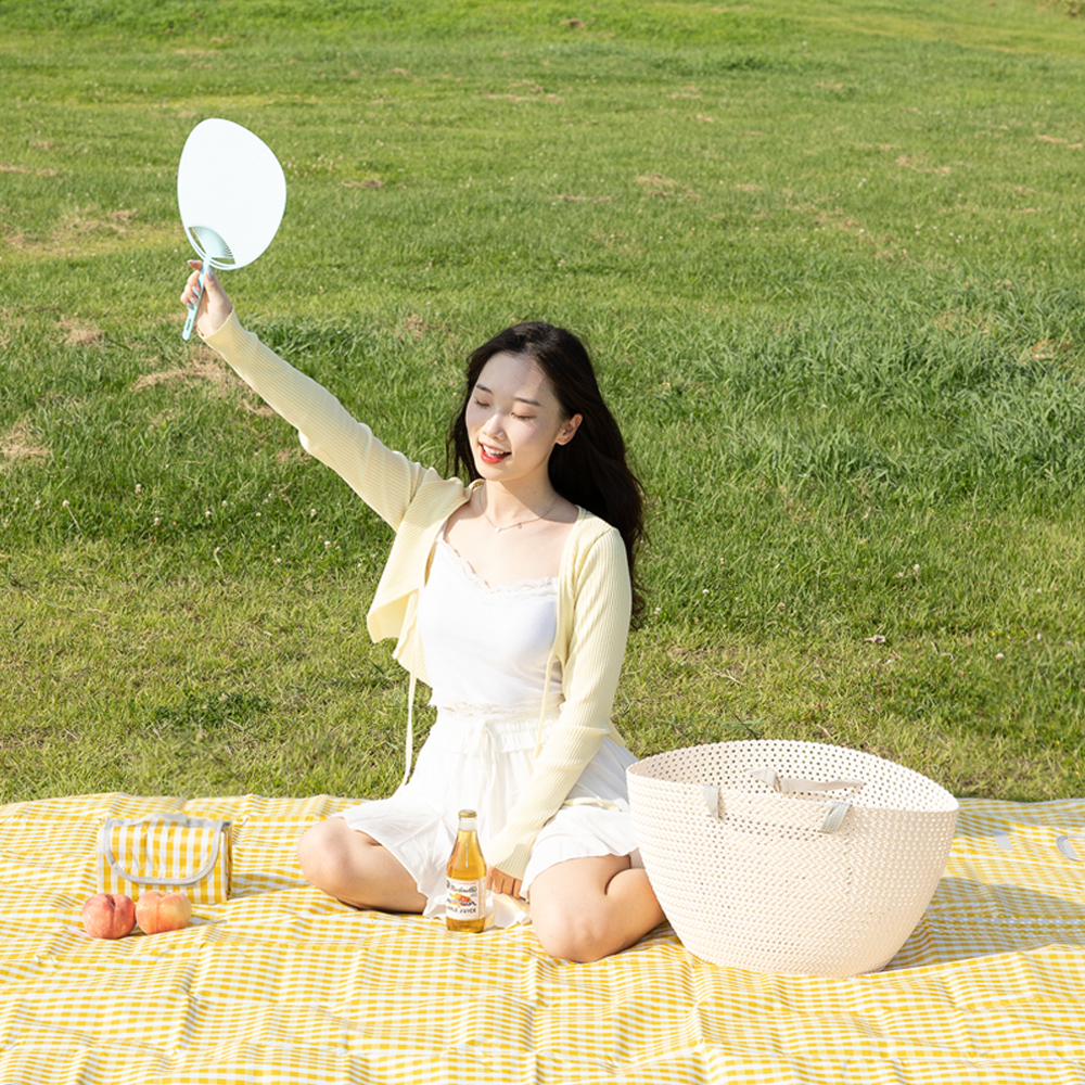 할메이드 방수 피크닉 캠핑 소풍 한강 휴대용 돗자리 매트 옐로우 중형 150x200 - 상세 이미지 4