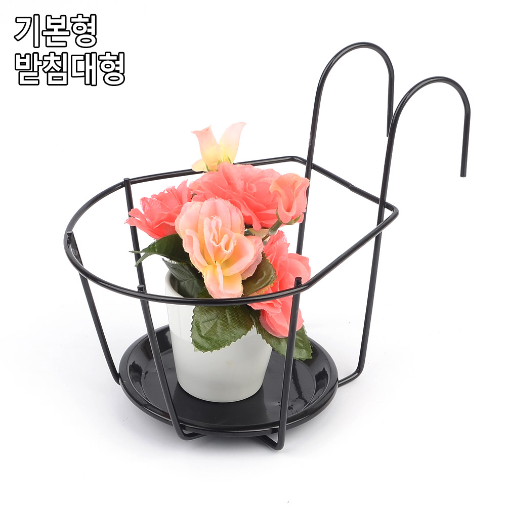 난간 화분걸이 베란다 가드닝 철제 행거 행잉 걸이대 - 상세 이미지 2